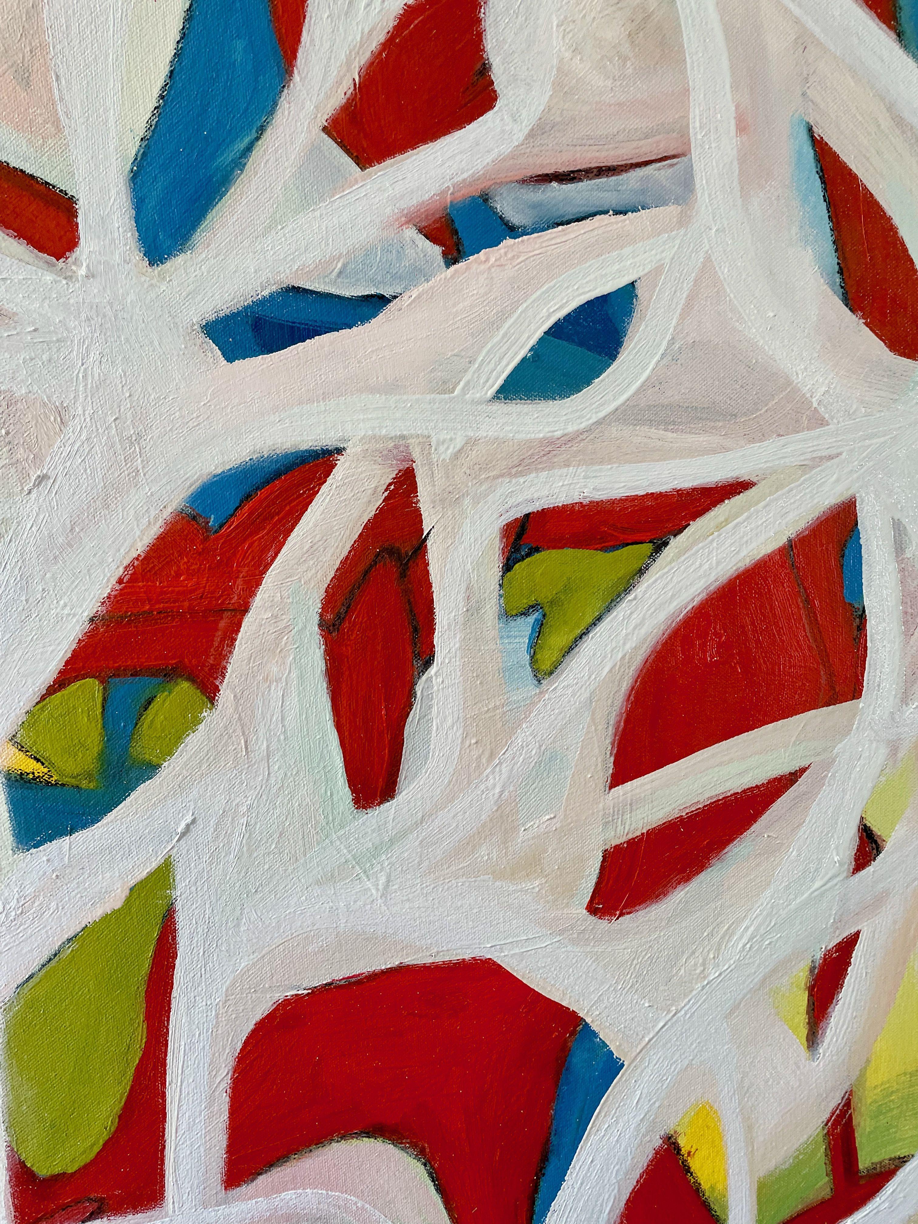 Up & Up di notte, Pittura, Olio su tela - Abstract Painting Grigio di Steven Miller