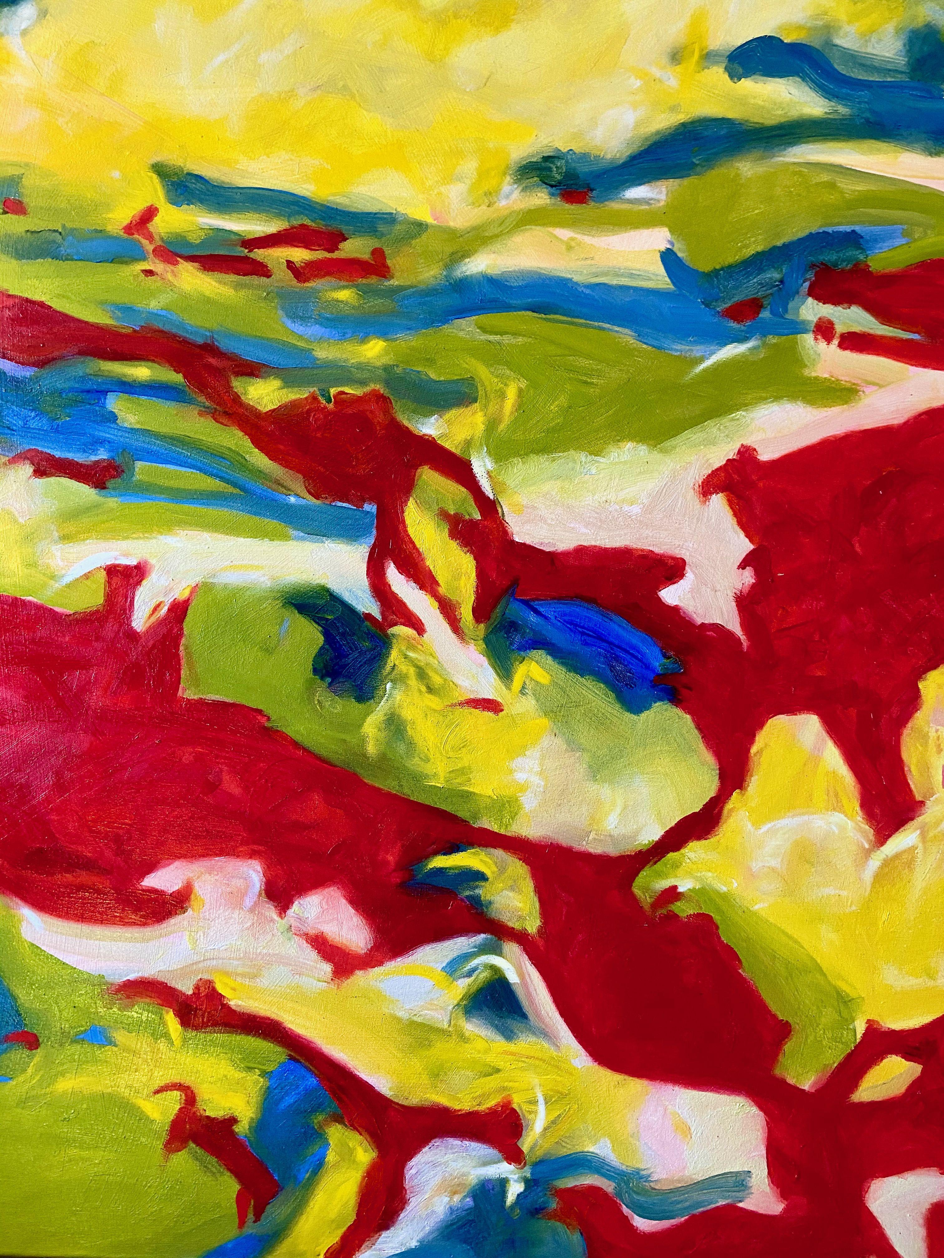 Abstract Painting Steven Miller - Merveillement III, Peinture, Huile sur Toile
