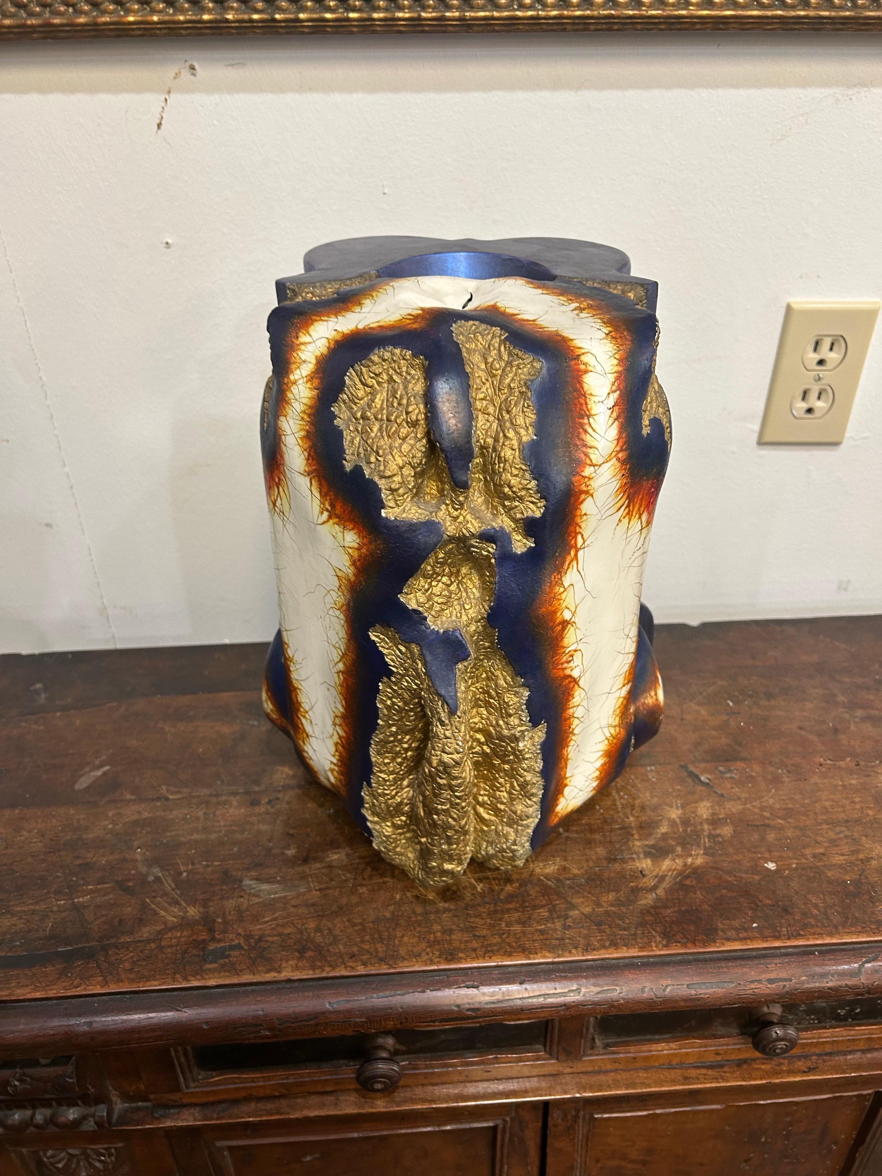 Steven Montgomery. Painted Ceramic Sculpture..