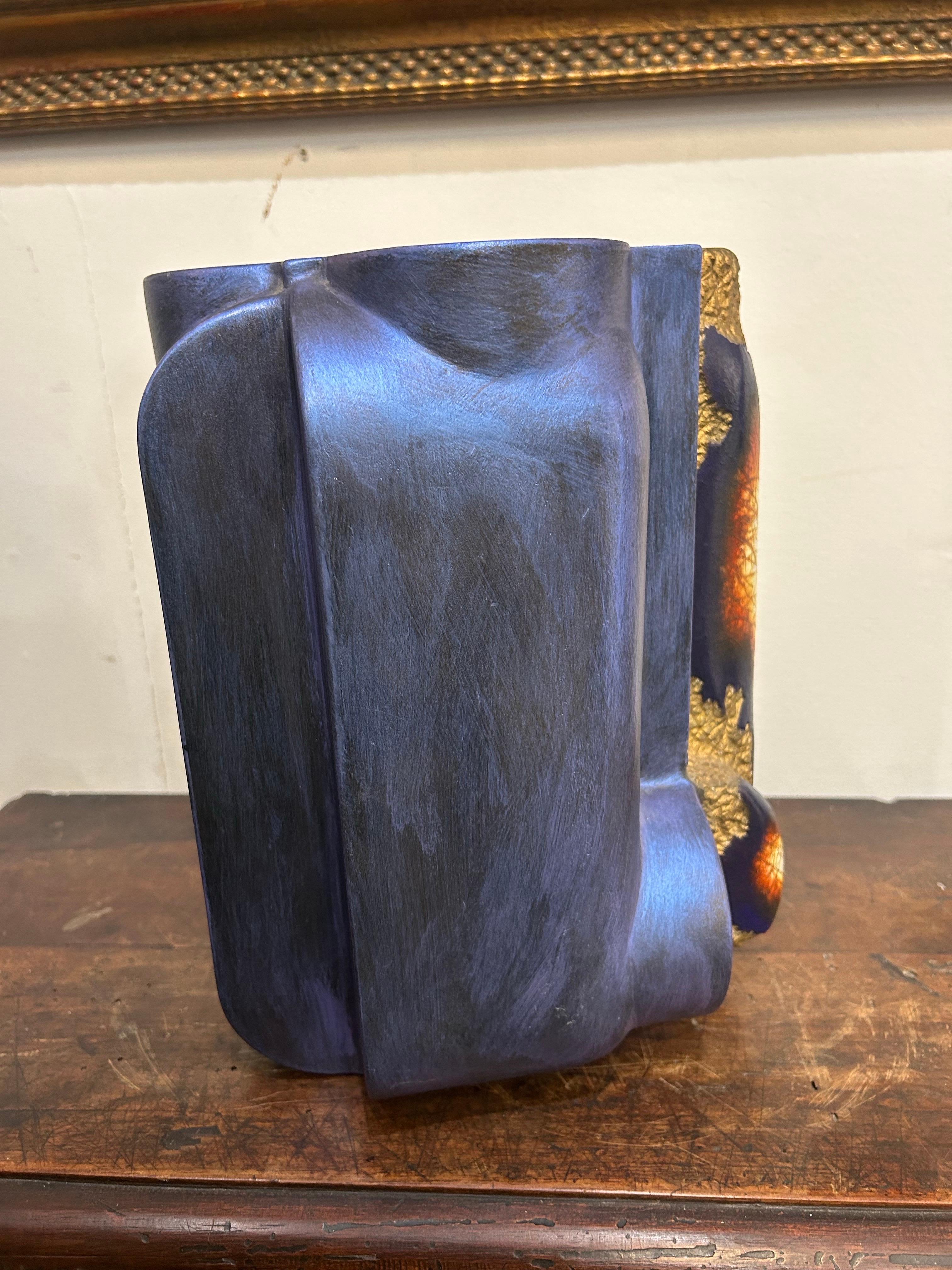 Late 20th Century Steven Montgomery. Painted Ceramic Sculpture..