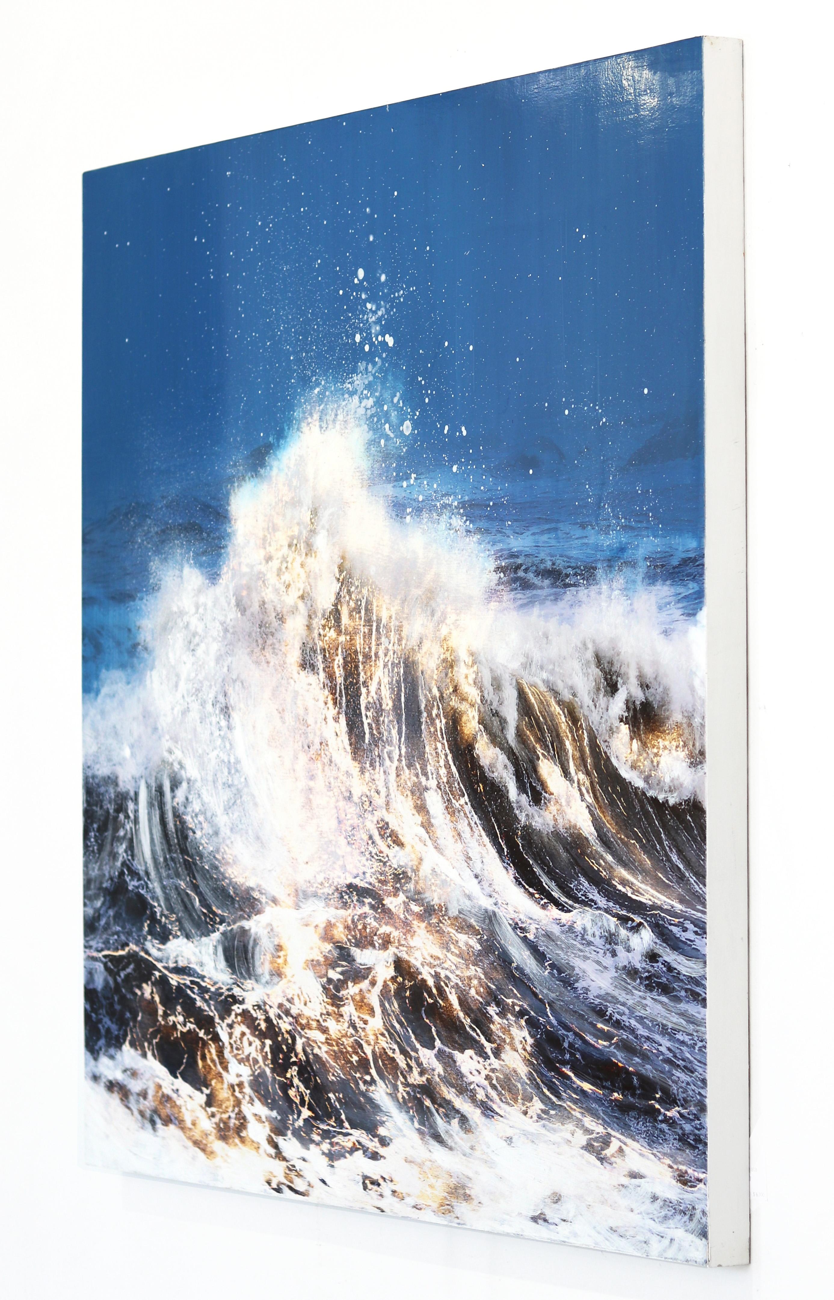 Untamed - Powerful Ocean Waves - Photorealist Mixed Media Art by Steven Nederveen