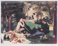 Rie Miyazawa Le Dejeuner sur l' Herbe, litografía con purpurina de Steven Pollack