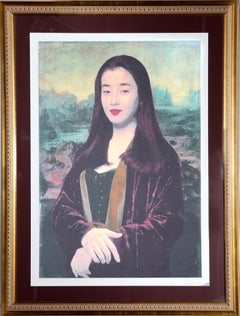 Rie Miyazawa Mona Lisa (nach da Vinci), Pop-Art-Lithographie von Steven Pollack