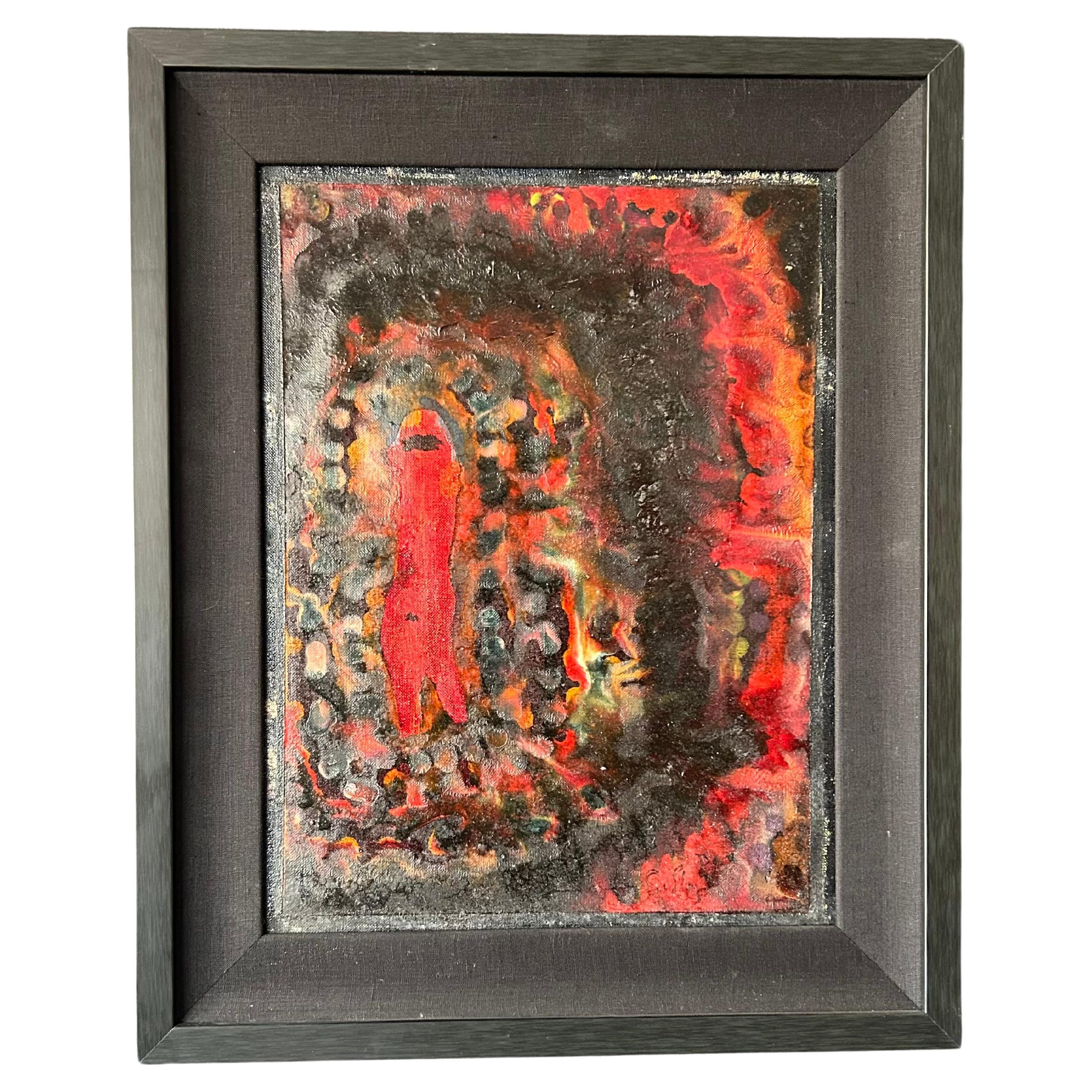Steven Sles Pittura astratta su tavola degli anni '60