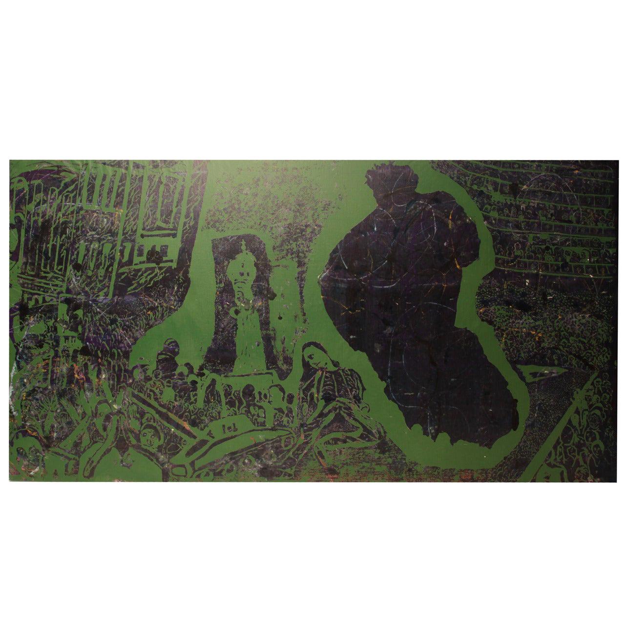 Steven Sles Monumental Painting No. 2 in Green