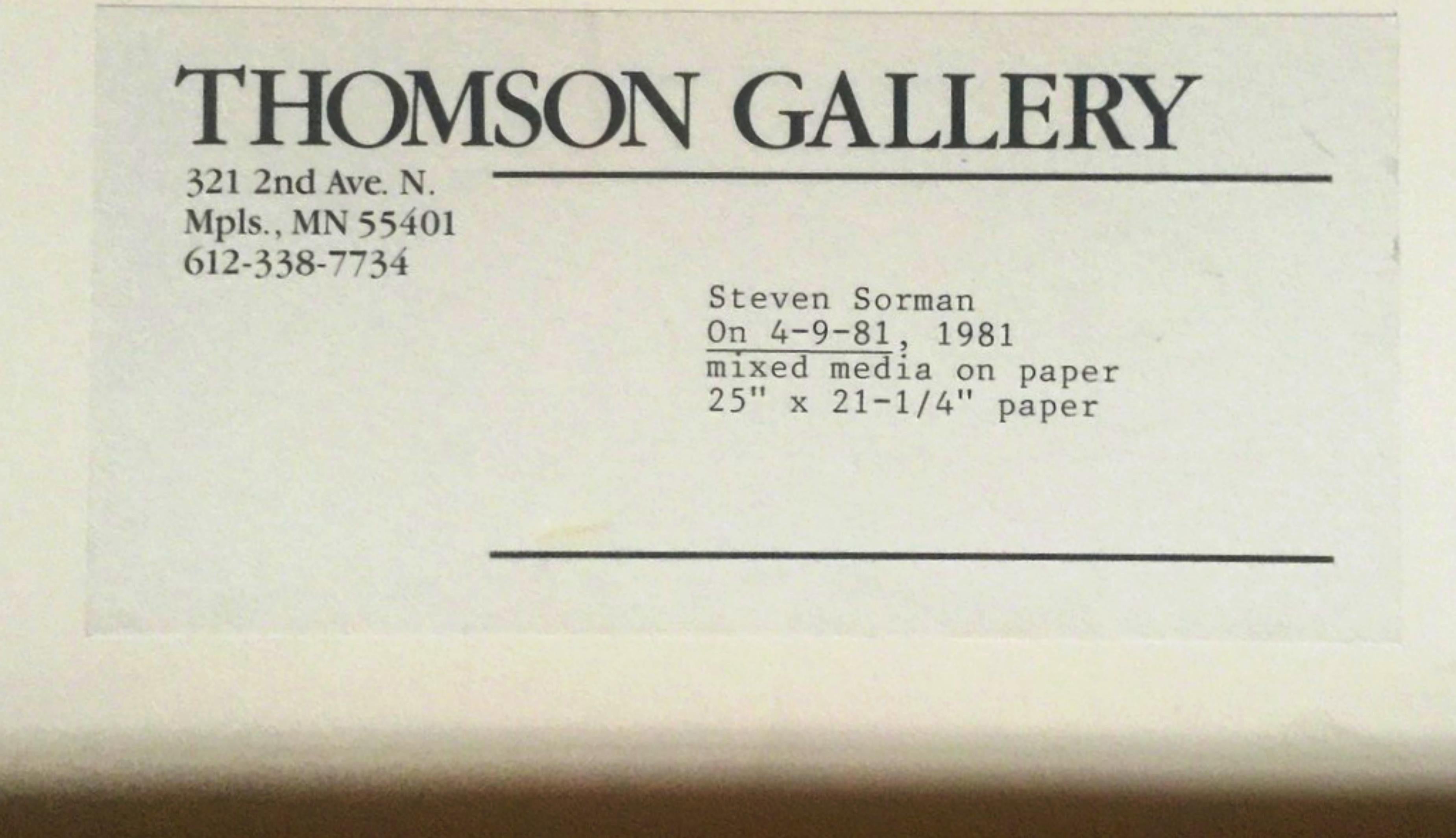 On April 9, 1981 - Abstract Expressionist Painting by Steven Sorman