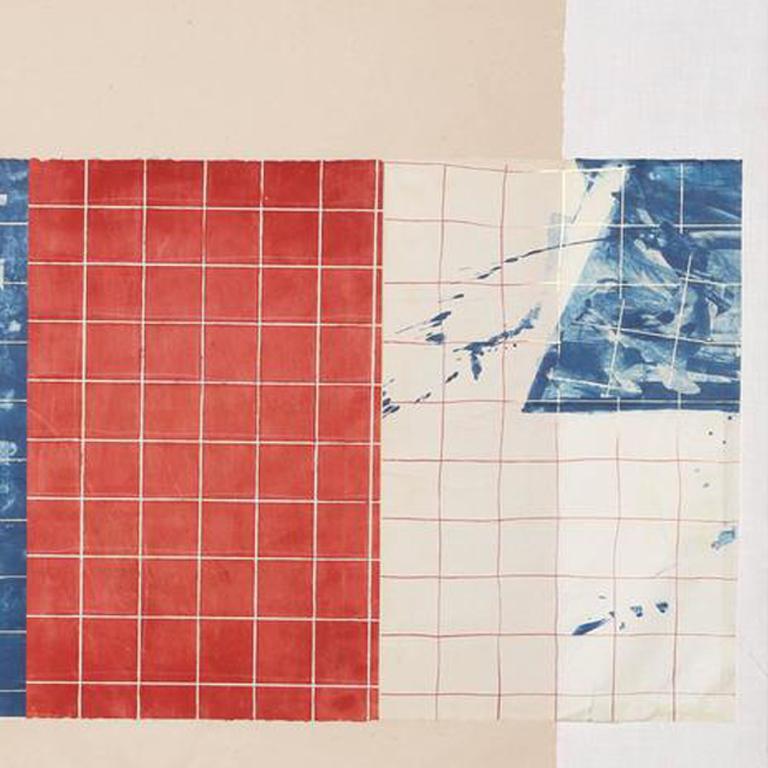 Quand quelque chose est une photo, sérigraphie abstraite technique mixte de Steven Sorman en vente 1