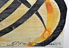 In Real Time, unique Signed Abstract Expressionist painting w/provenance, Framed