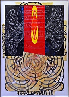 Steven Sorman - « In Real Time », œuvre unique d'expressionnisme abstrait signée, encadrée