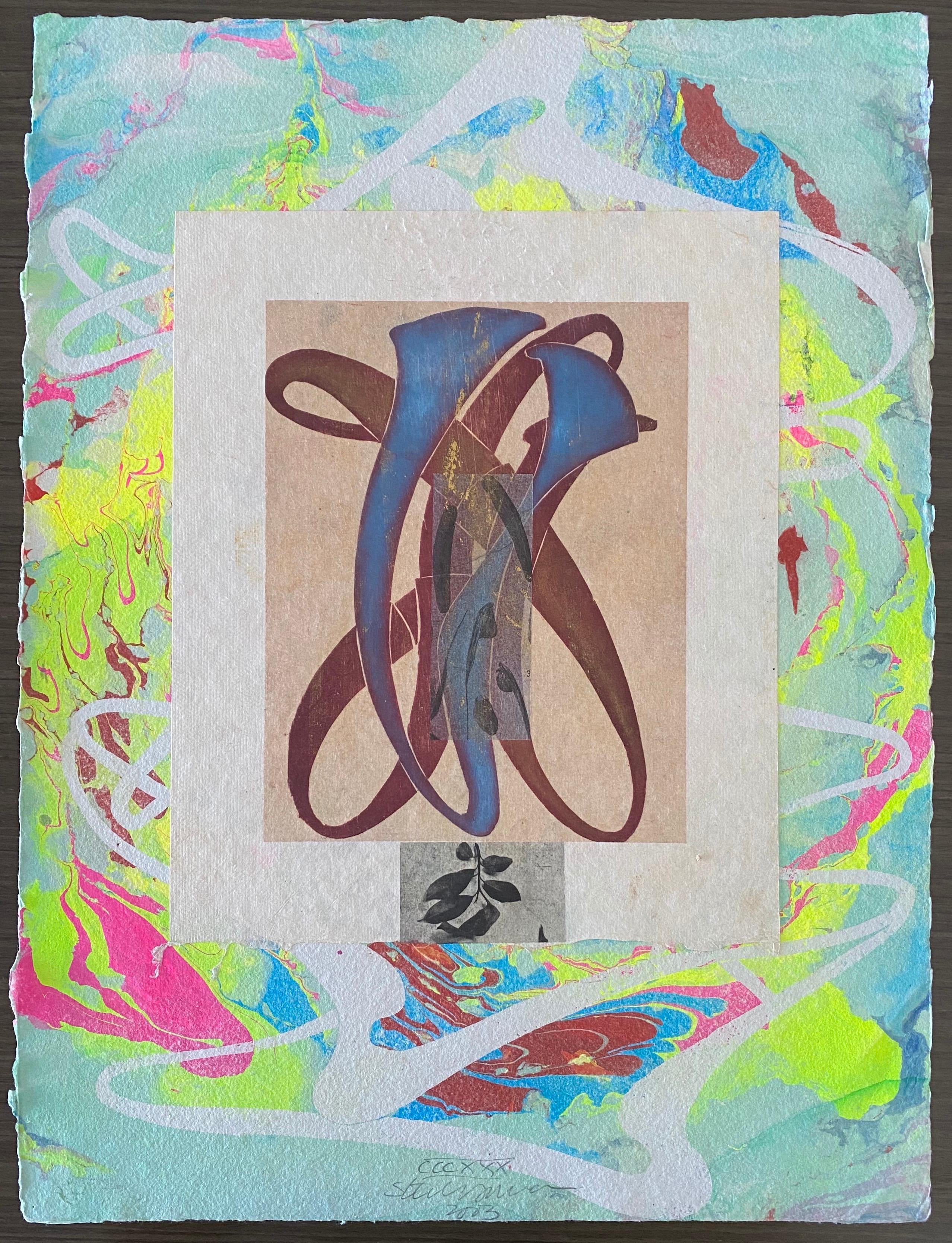 Artista estadounidense Papel multicolor hecho a mano con collage Steven Sorman