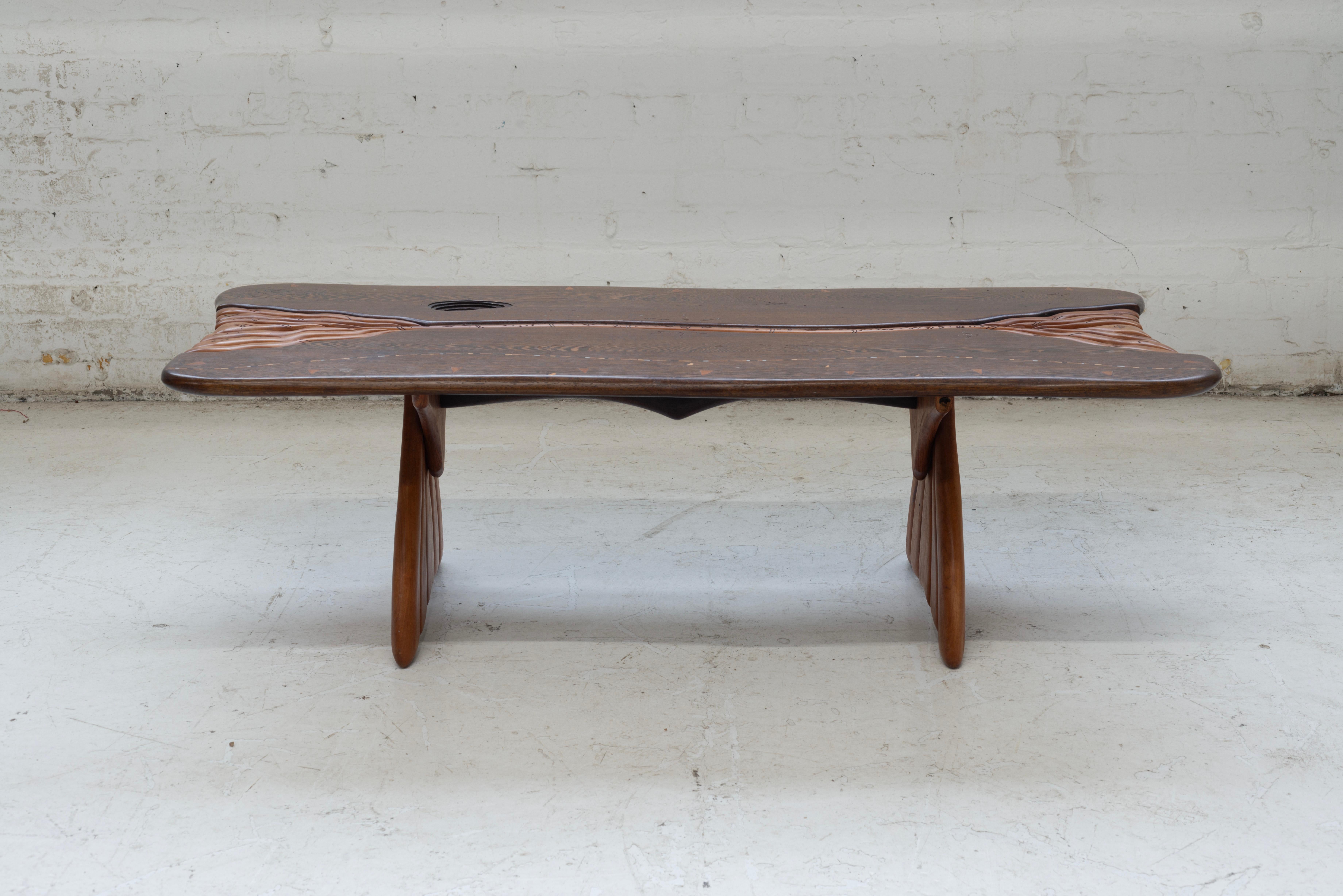 Post-Modern Steven Spiro Hand Carved Coffee Table For Sale