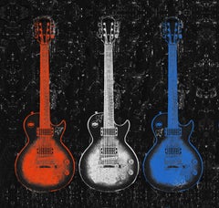 "Guitarra Americana Pequeña" Impresión 19 x 22 pulgadas Edición de 400 por Steven Tyler