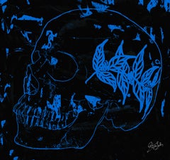 "Blue Skull Large" Impresión 38 x 40 pulgadas Edición de 300 por Steven Tyler