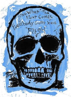 "Flesh (Light Blue skull)" Druck 39 x 30 Zoll Auflage von 300 von Steven Tyler