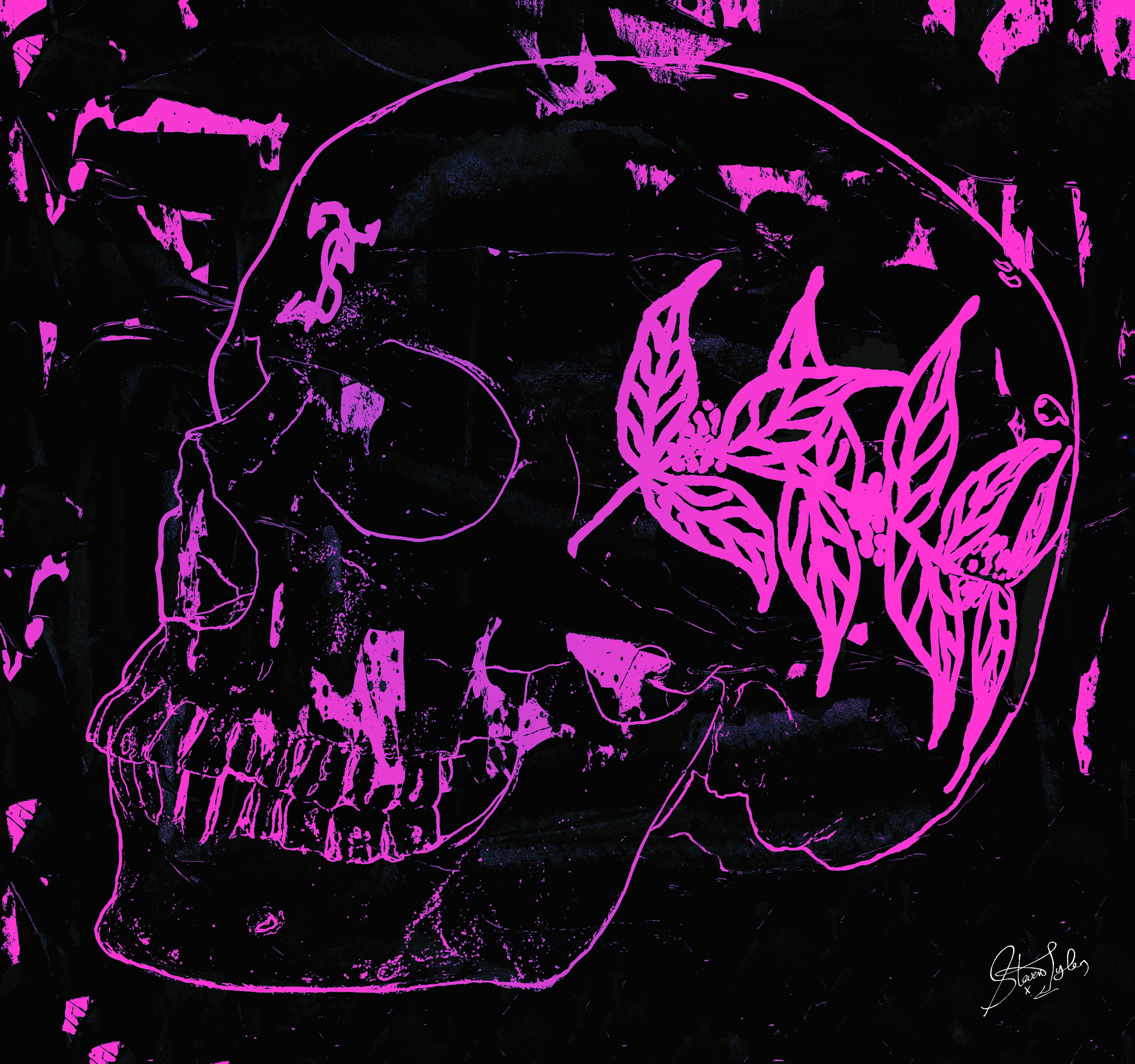 "Teschio Rosa Grande" Stampa 38 x 40 pollici Edizione di 300 di Steven Tyler