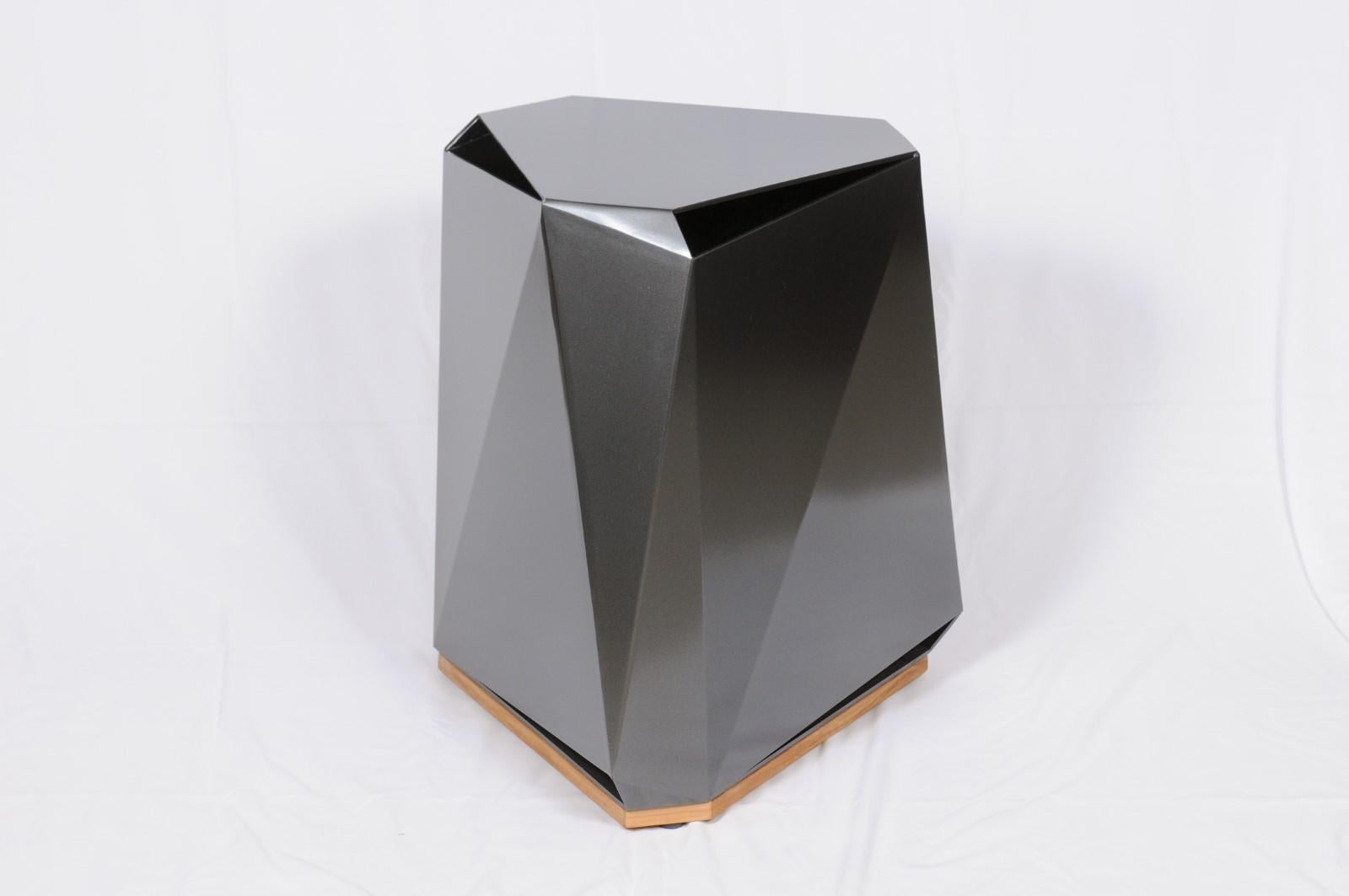 Contemporary Steven Volpe Coburg Faceted Side Table, McGuire for Baker