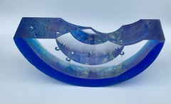 Steven Weinberg Studio Glass Scultura astratta di barca da regata firmata dall'artista