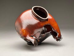 Brown Moon Jar 3, 2024, Steven Young Lee, Porcelain Sculpture Aventurine Glaze