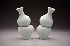 Contemporary Porcelain Sculpture, Pair of Vase Forms, Contemporary Design, Lee