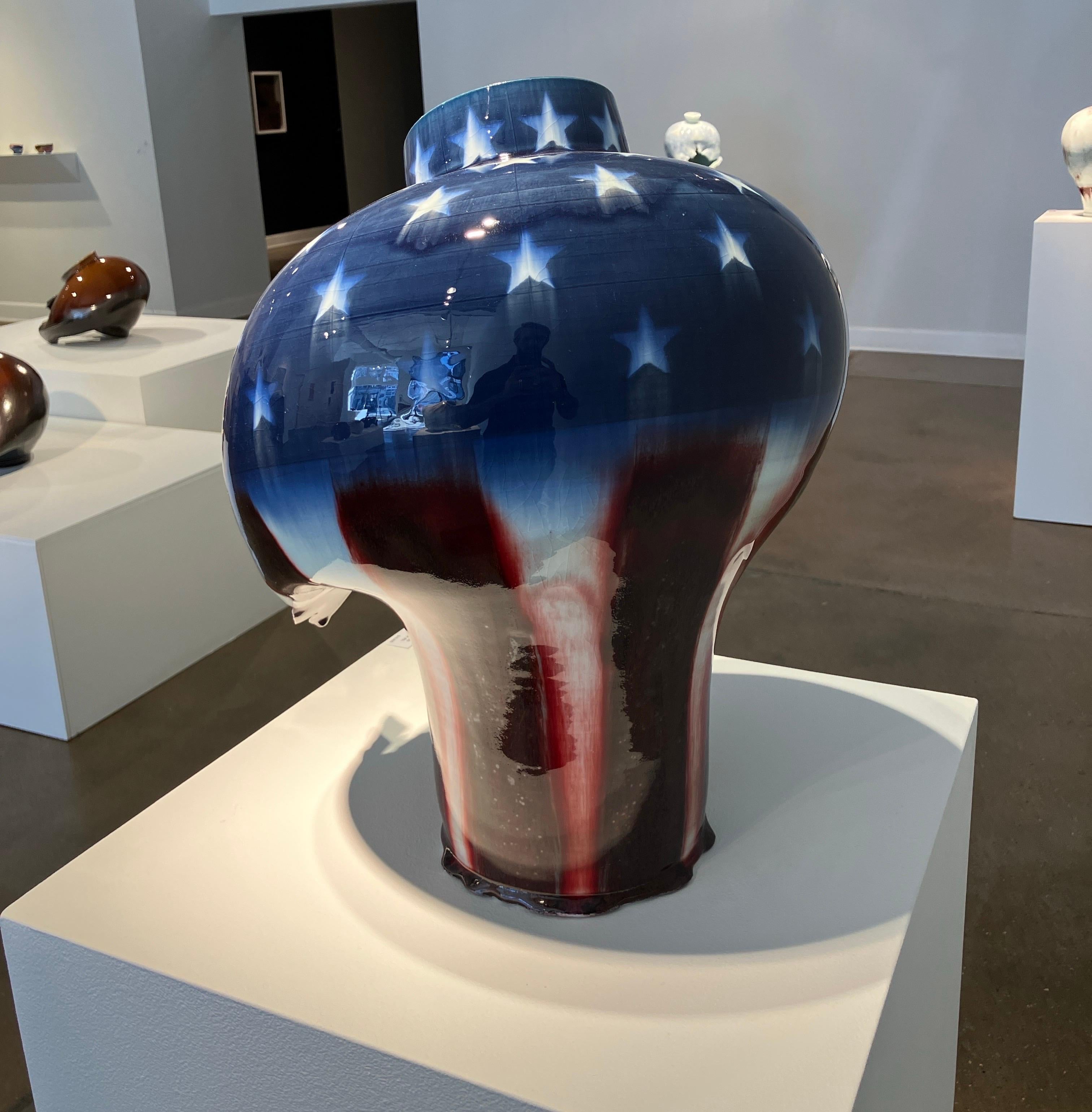 Escultura contemporánea de porcelana, forma de vasija tradicional coreana, deconstruida en venta 6