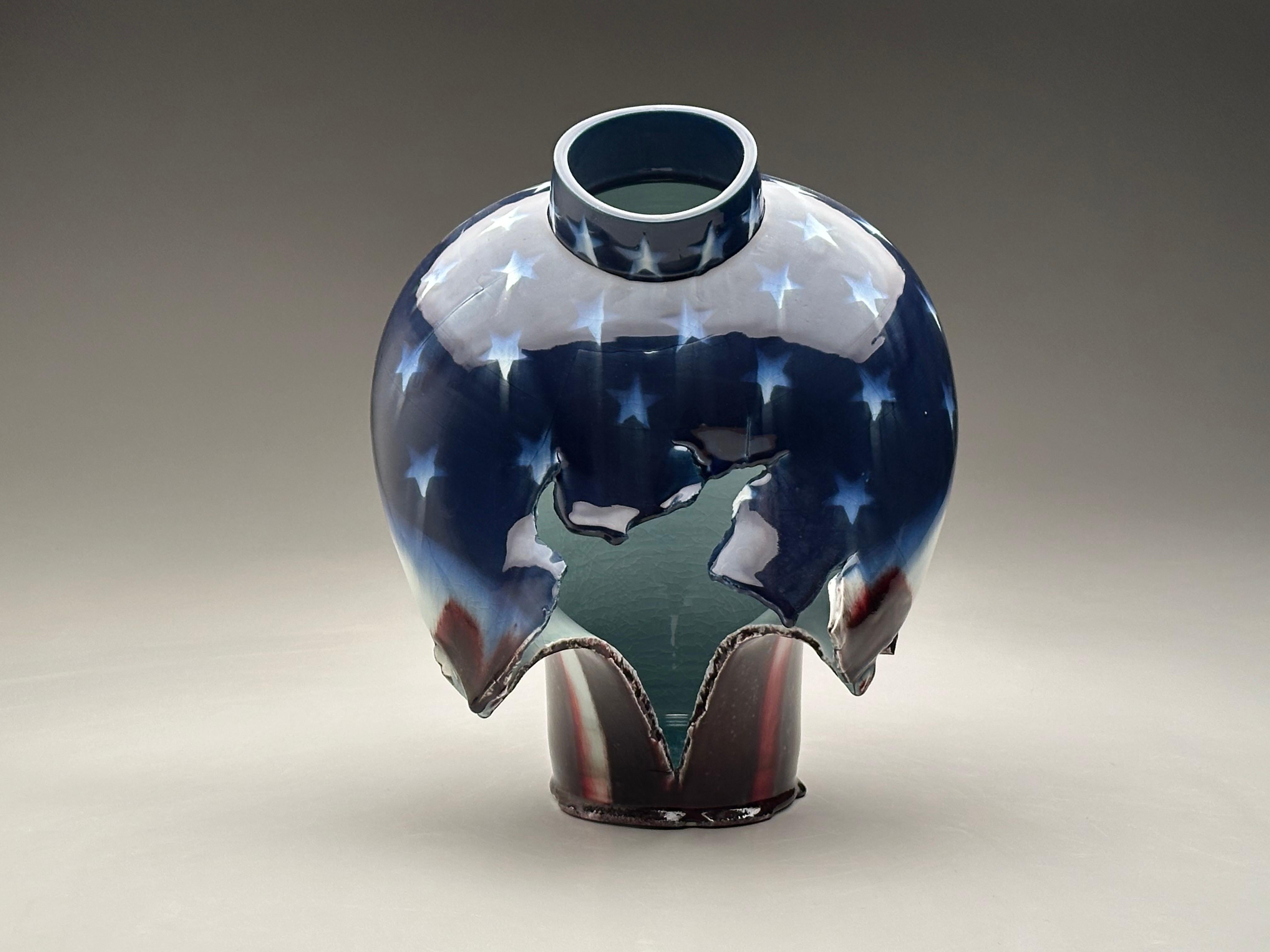 Contemporary Porcelain Sculpture, Traditional Korean Vessel Form, Deconstructed