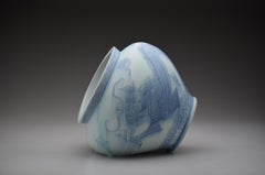 "Jar with Double Dragons", Contemporary, Ceramic, Sculpture, Porcelain, Cobalt