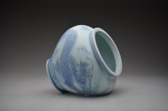 "Jar with Double Dragons", Contemporary, Ceramic, Sculpture, Porcelain, Cobalt