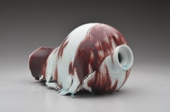 "Maebyeong Vase with Birds", Contemporary, Porcelain, Sculpture, Copper Inlay