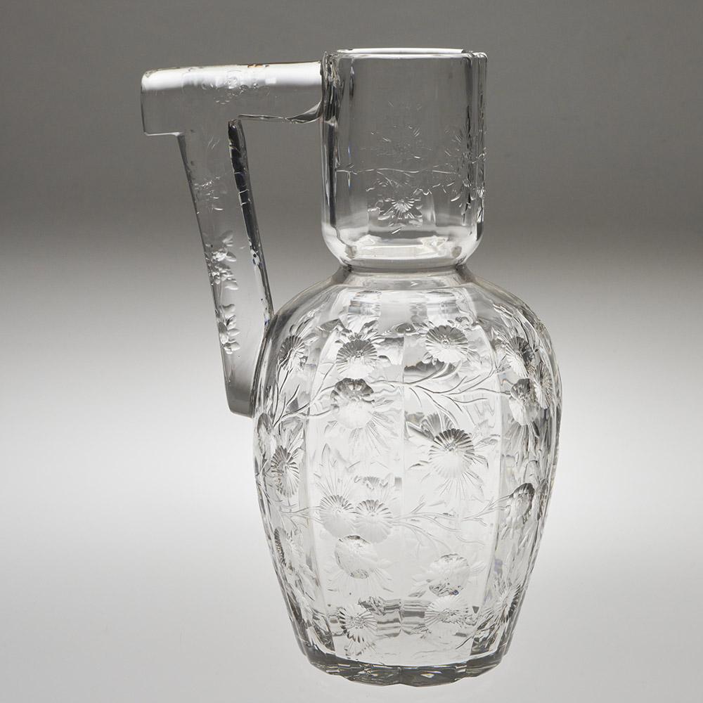 Stevens & Williams Jarra de agua de cristal de roca tallado en calcografía en Bueno estado para la venta en Tunbridge Wells, GB