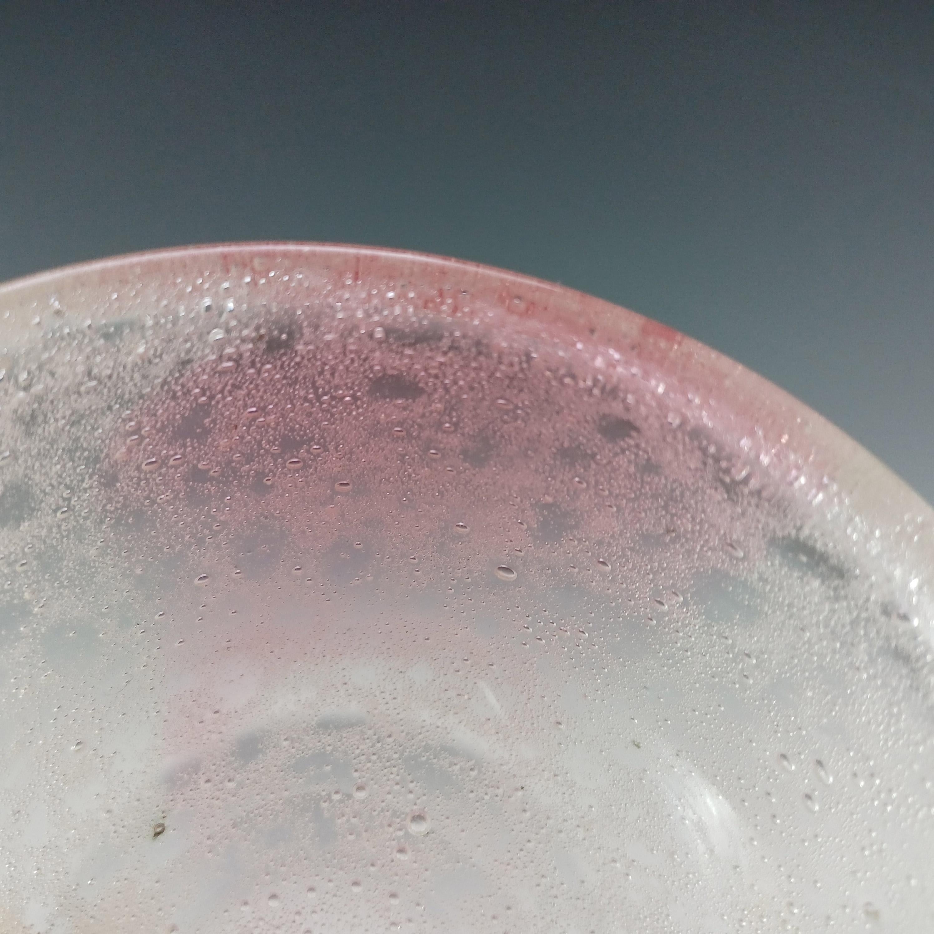 Stevens & Williams? 1940er Bubbly-Regenbogen-Glasschale im Angebot 1