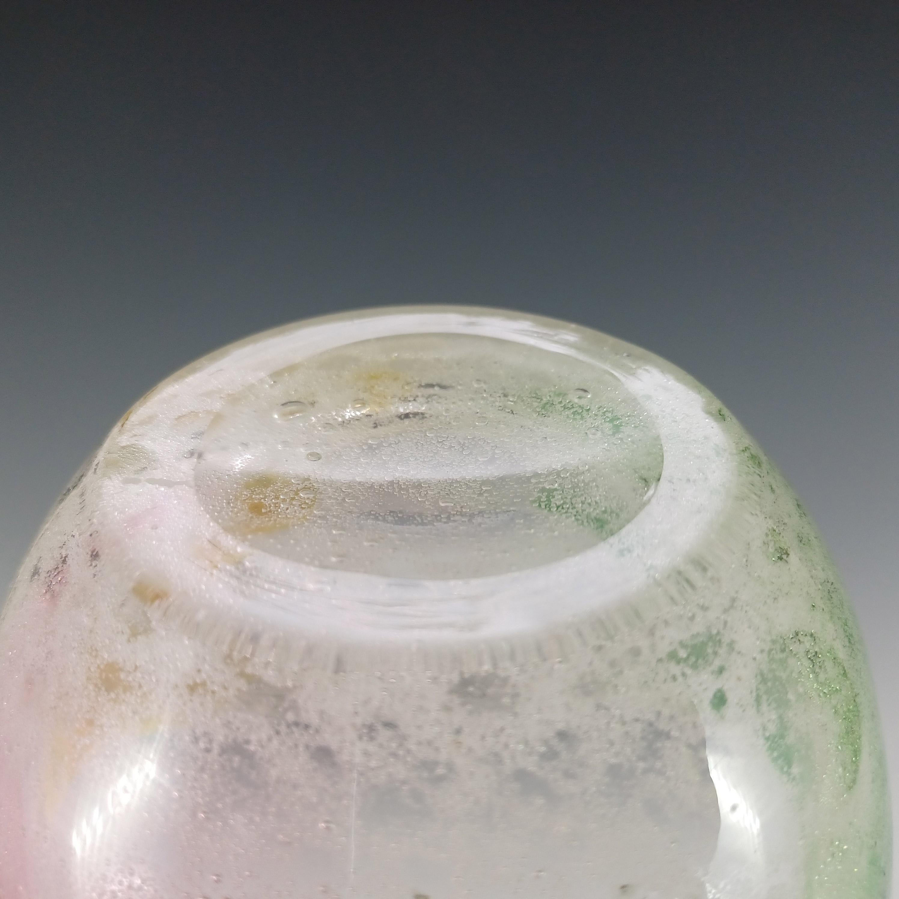 Stevens & Williams? 1940er Bubbly-Regenbogen-Glasschale im Angebot 2