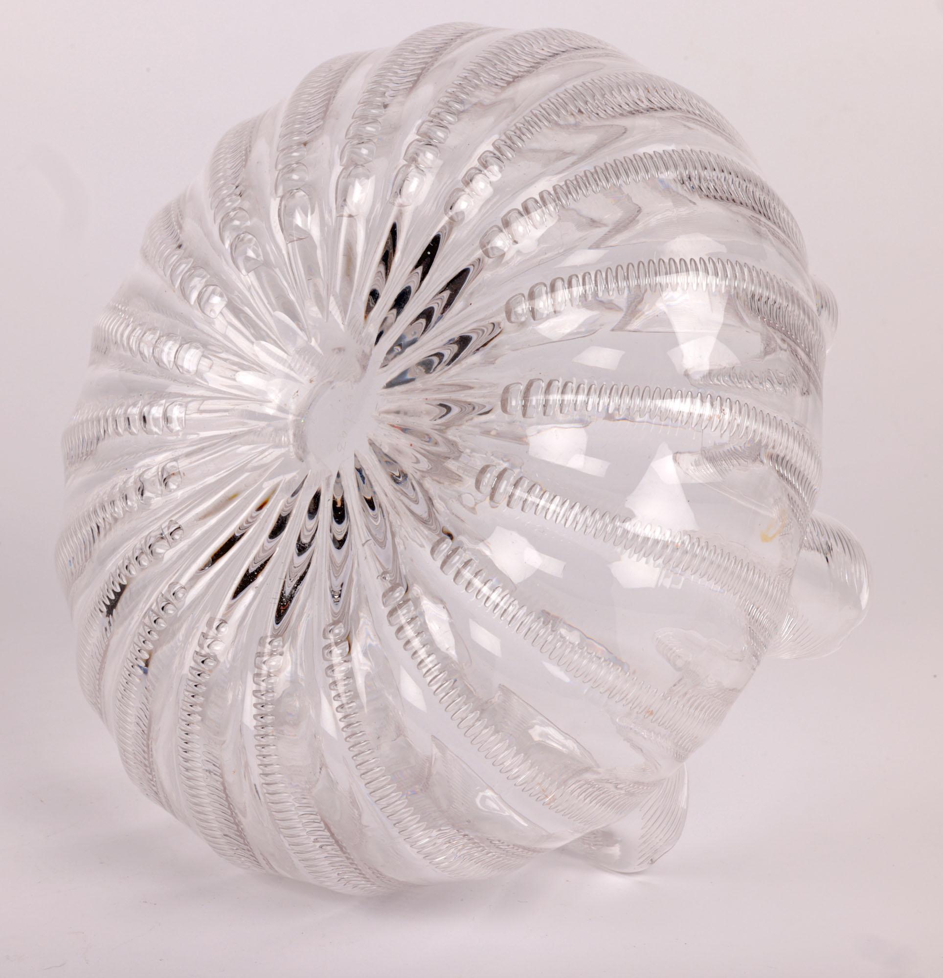 Stevens & Williams Aesthetic Movement Jewel Pattern Glass Bowl For Sale 3