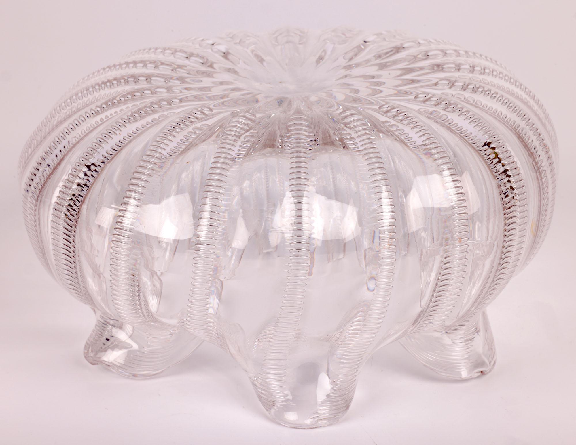 Stevens & Williams Aesthetic Movement Jewel Pattern Glass Bowl For Sale 4