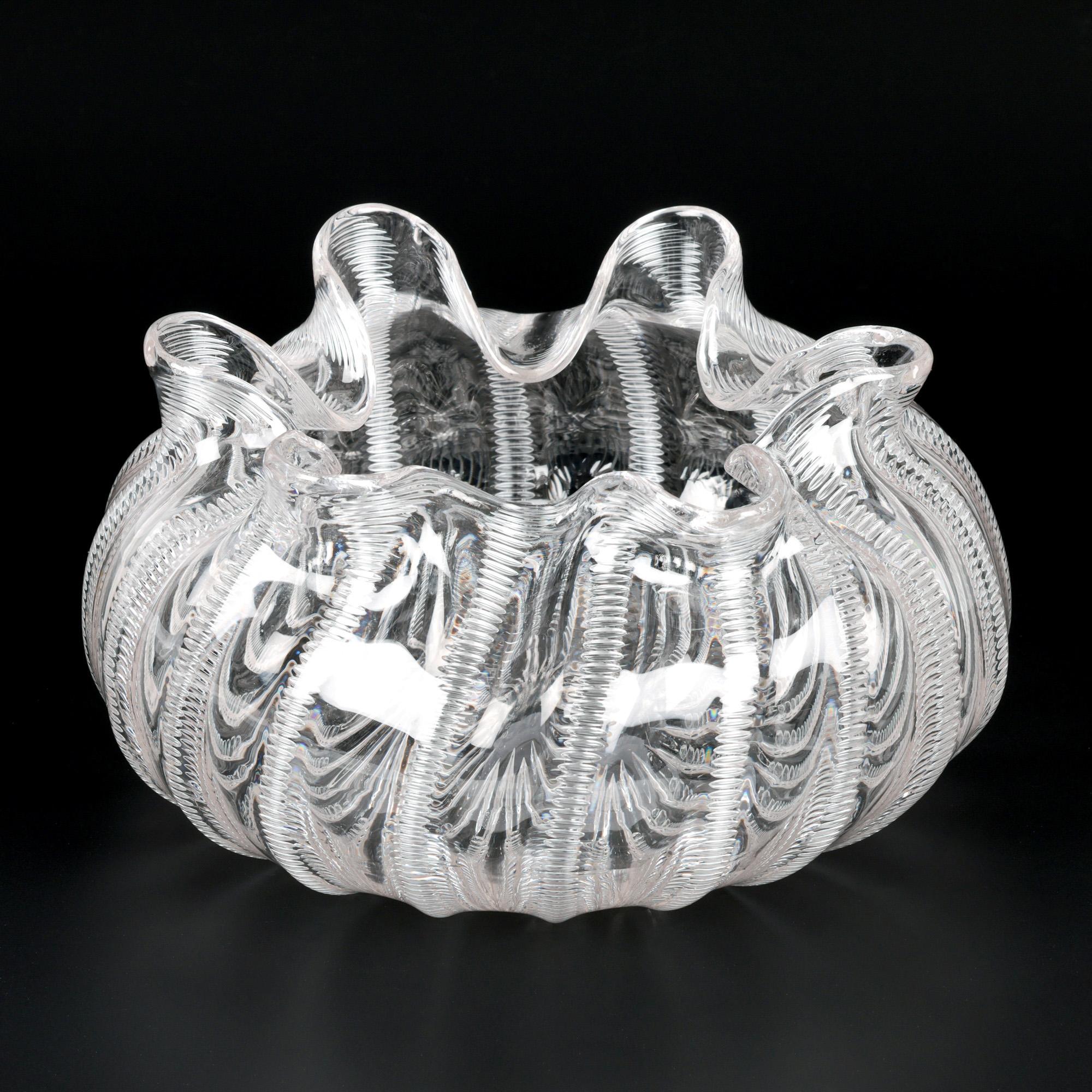 Stevens & Williams Aesthetic Movement Jewel Pattern Glass Bowl For Sale 4