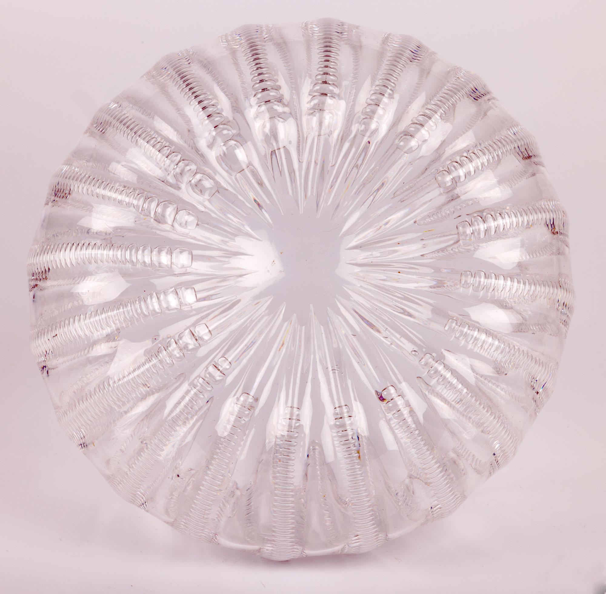 Stevens & Williams Aesthetic Movement Jewel Pattern Glass Bowl For Sale 6