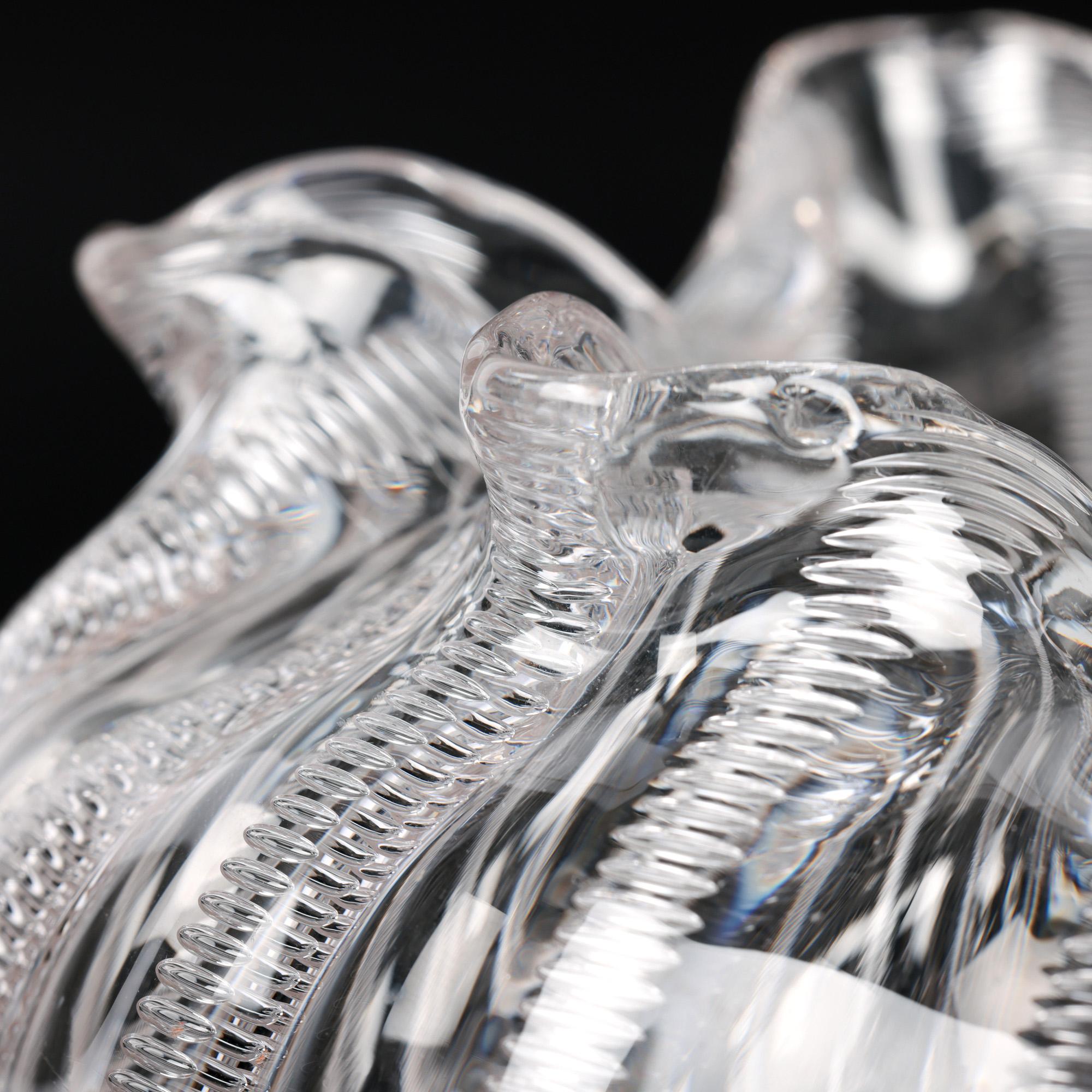 Crystal Stevens & Williams Aesthetic Movement Jewel Pattern Glass Bowl For Sale