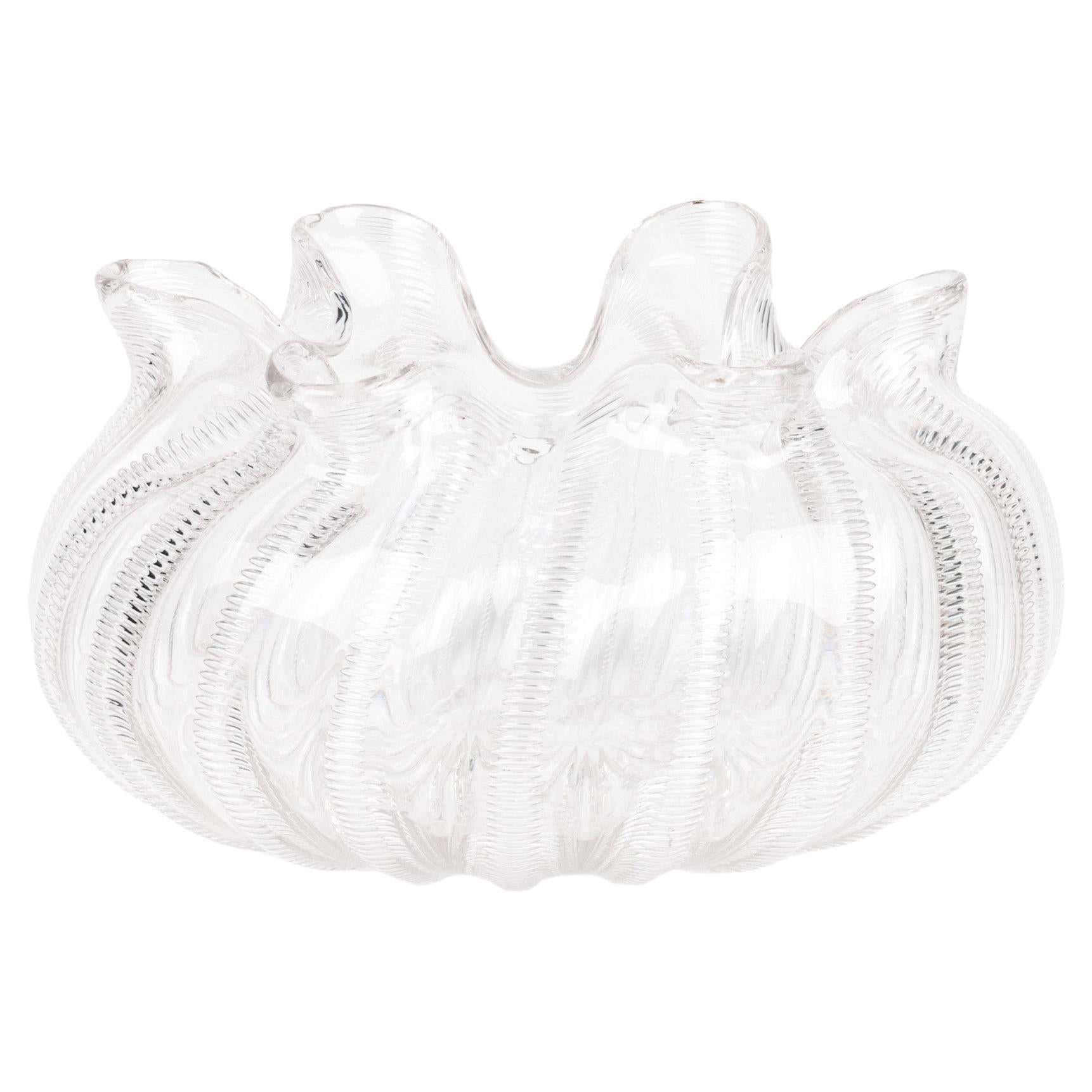 Stevens & Williams Aesthetic Movement Bol en verre à motif Jewell