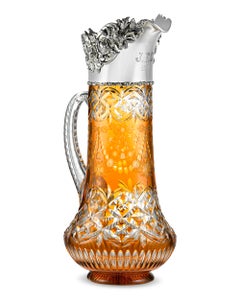 Stevens & Williams Butterscotch Cut to Clear Jug
