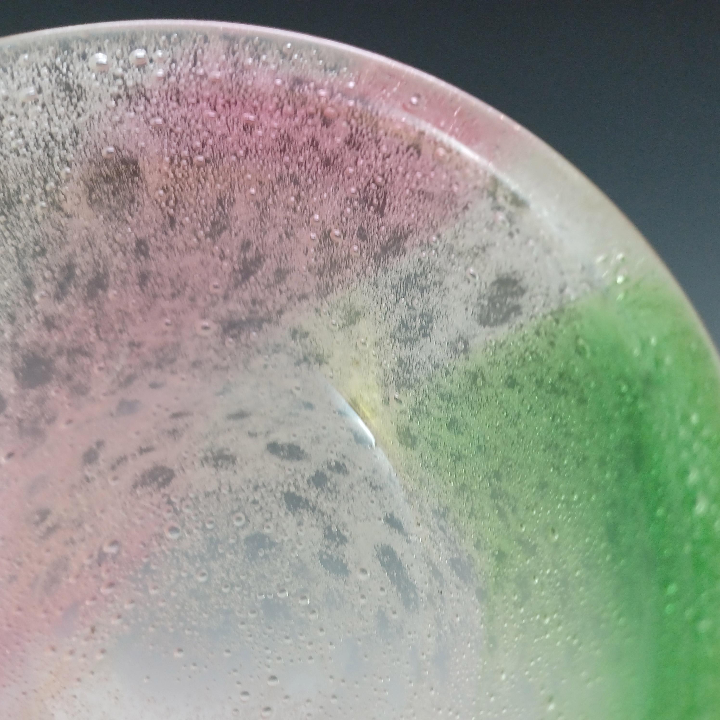 Stevens & Williams? Retro-Schale aus Bubbly-Regenbogen-Glas im Zustand „Gut“ im Angebot in Bolton, GB