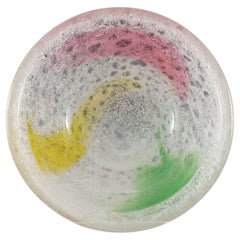 Stevens & Williams? Cuenco vintage de cristal arco iris burbujeante