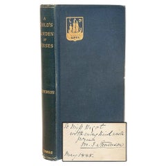Stevenson - Child's Garden of Verses - 1st Ed - Inscribed by Stevenson's Mother