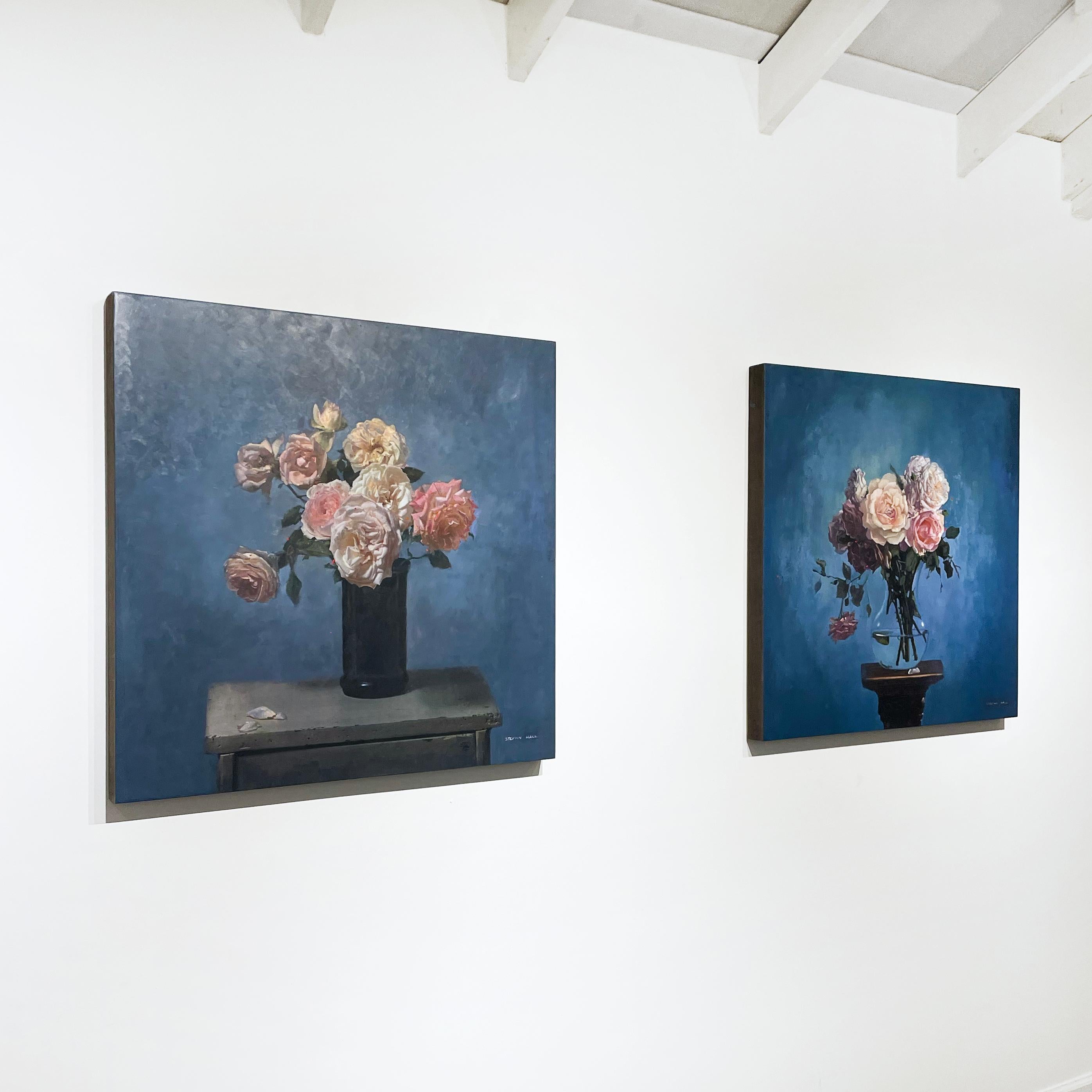 Artist:  Hall, Stev’nn
Title:  ADORATION No.2
Date:  2024
Medium:  Photography, Oil, Ink and pastel with textured matte surface on birch panel
Unframed Dimensions:  32
