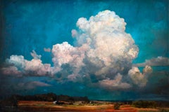 "Pilgrimage No.1" landscape painting and photography on panel