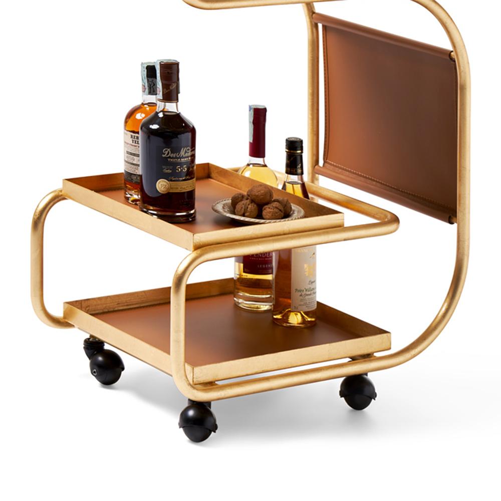 Contemporary Stewart Gold Trolley For Sale