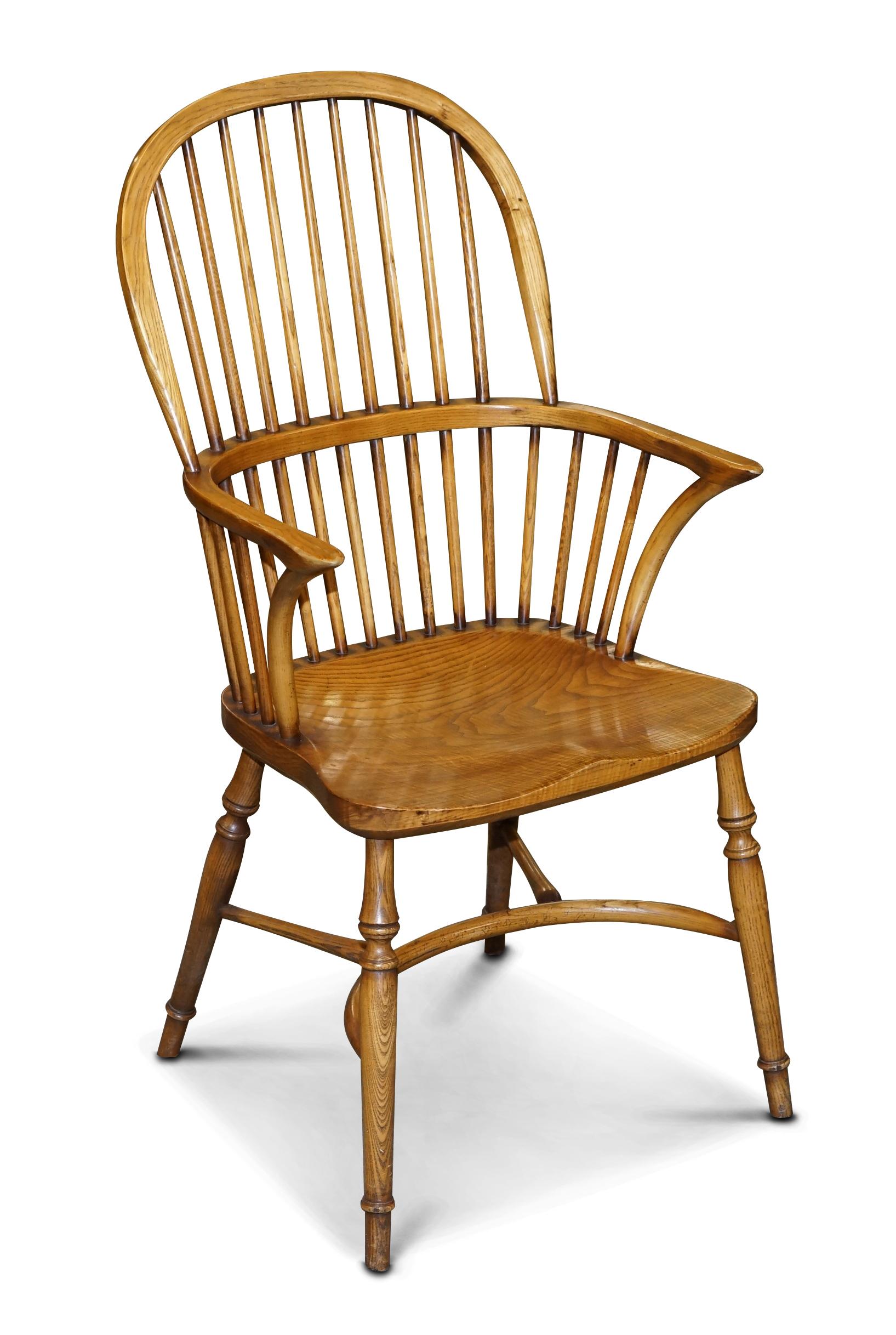 Stewart Linford Burr Yew & Elm Esstisch & 8 Windsor-Stühle Handgefertigt, England im Angebot 13