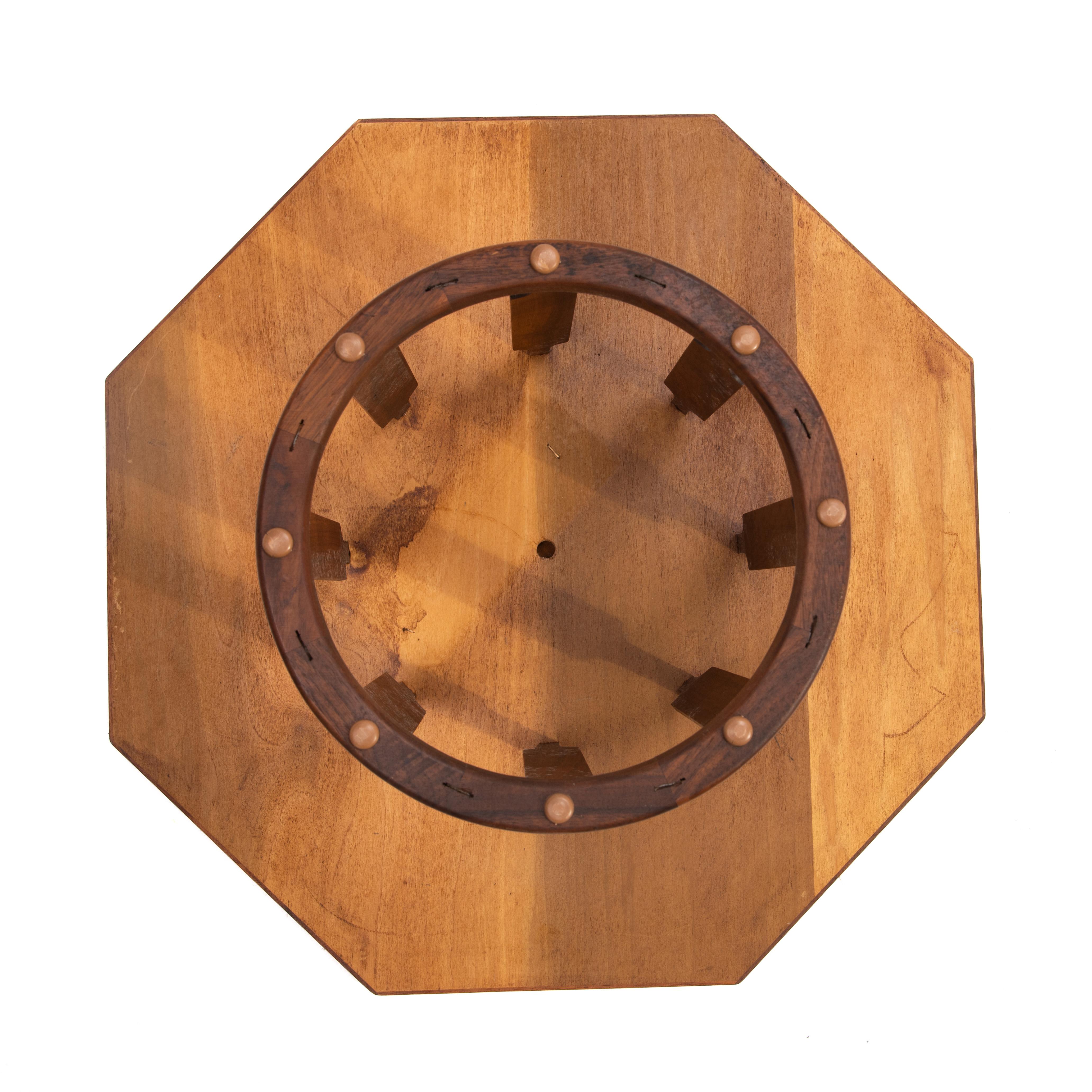 Stewart MacDougal Kipp Stewart Drexel Octagon Side Table Walnut a Pair For Sale 6