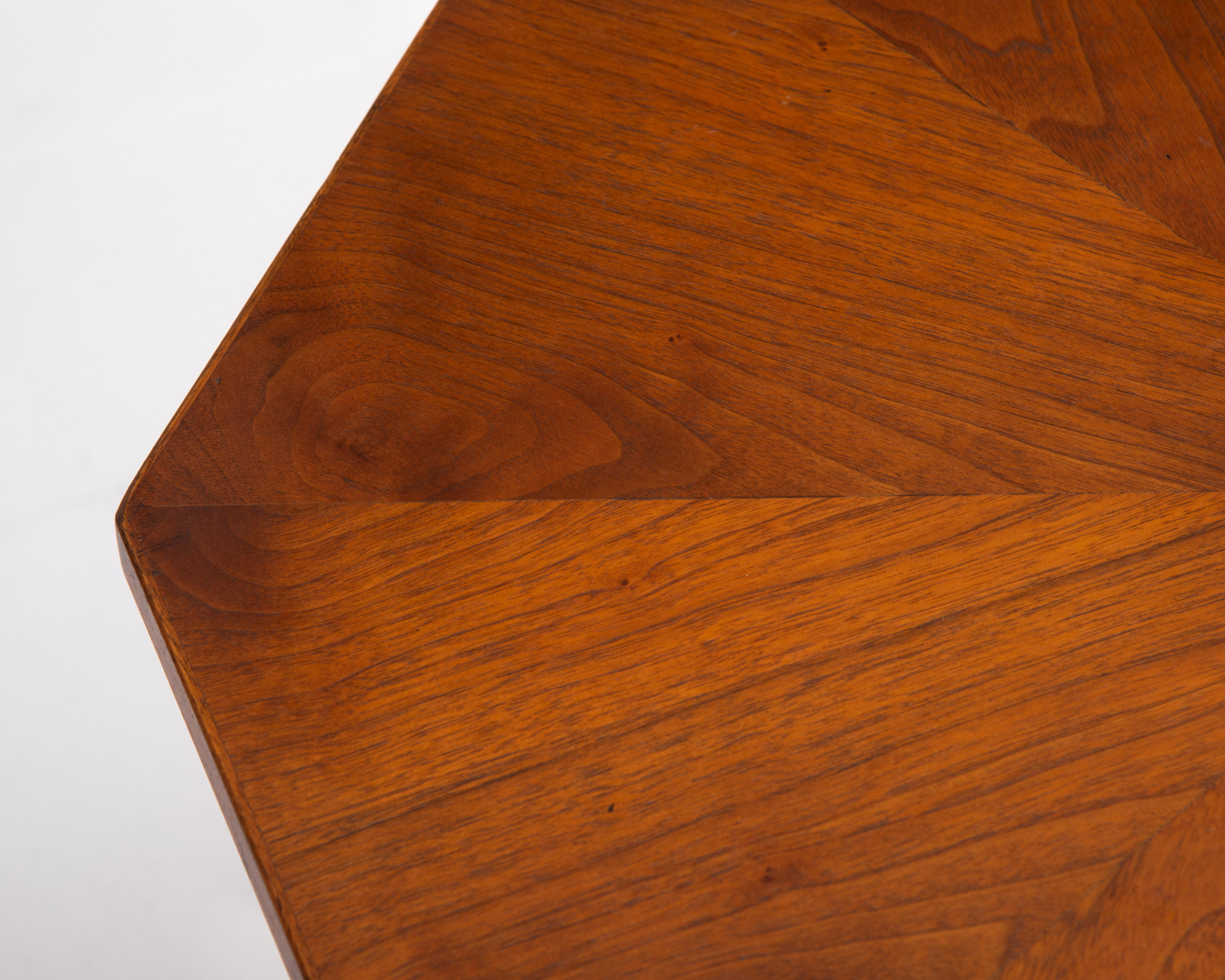 Stewart MacDougal Kipp Stewart Drexel Octagon Side Table Walnut a Pair For Sale 3