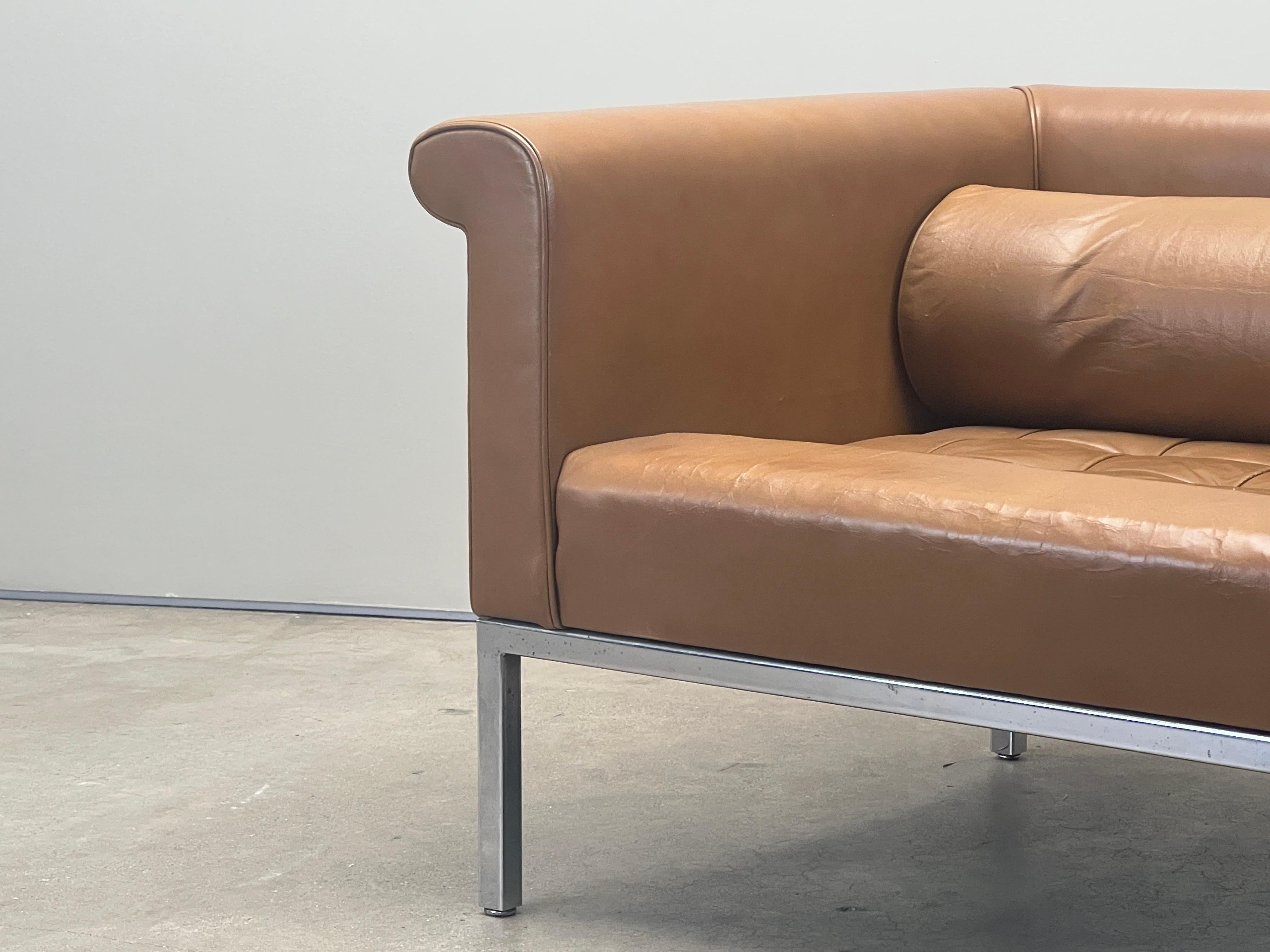 Cuir Chaise longue Stewart MacDougall pour Carson Johnson en vente