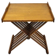 Stewart MacDougall Kipp Stewart Drexel Walnut Folding Campaign Table (A)
