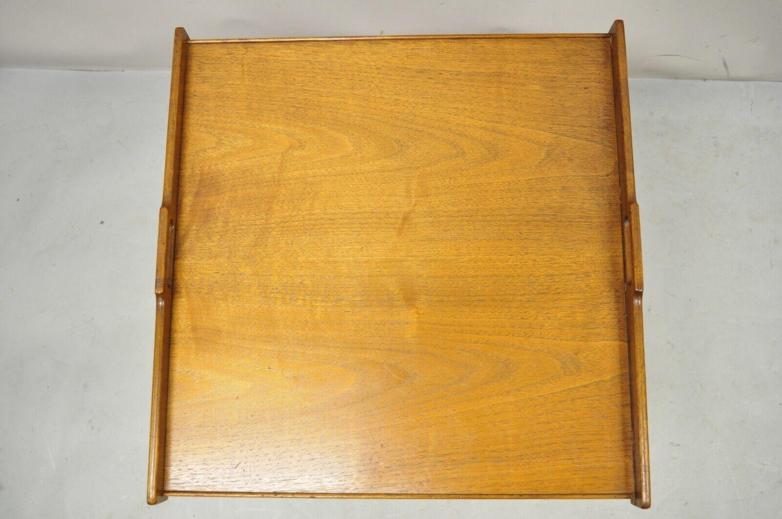 Mid-Century Modern Stewart MacDougall Kipp Stewart Drexel Walnut Folding Campaign Table 'B' For Sale